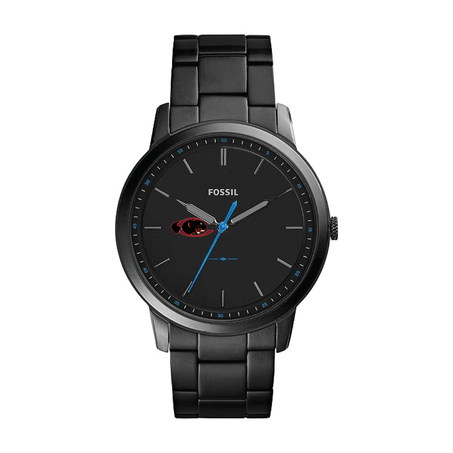 Fossil Black Claflin Panthers The Minimalist Slim Stainless Steel Watch