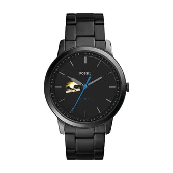 Fossil Black SUNY Delhi Broncos The Minimalist Slim Stainless Steel Watch