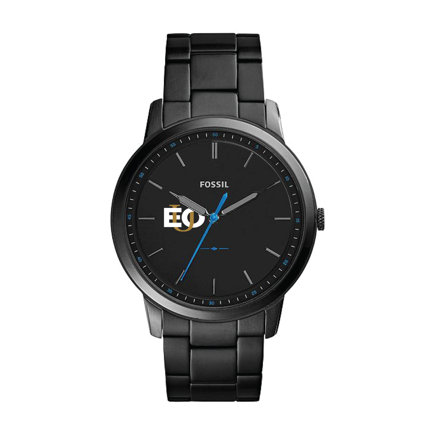 Fossil Black Eastern Oregon Mountaineers The Minimalist Slim Stainless Steel Watch