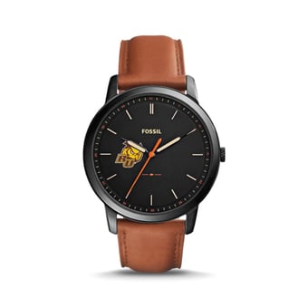 Fossil Black Rowan Profs The Minimalist Slim Light Brown Leather Watch