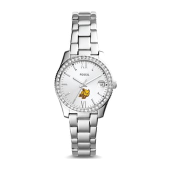 Women's Fossil Silver Rowan Profs Scarlette Mini Three-Hand Date Watch