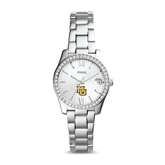 Women's Fossil Silver Marquette Golden Eagles Scarlette Mini Three-Hand Date Watch