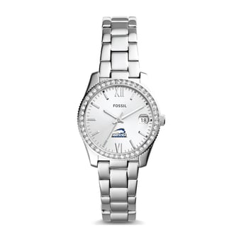 Women's Fossil Silver Hofstra University Pride Scarlette Mini Three-Hand Date Watch