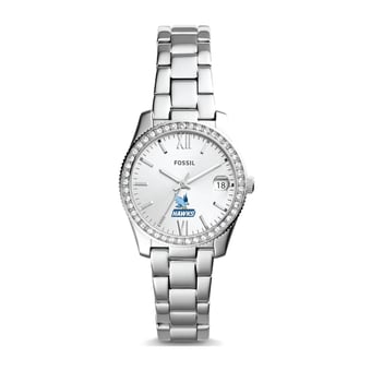 Women's Fossil Silver Roger Williams University Scarlette Mini Three-Hand Date Watch