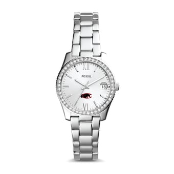 Women's Fossil Silver Claflin Panthers Scarlette Mini Three-Hand Date Watch