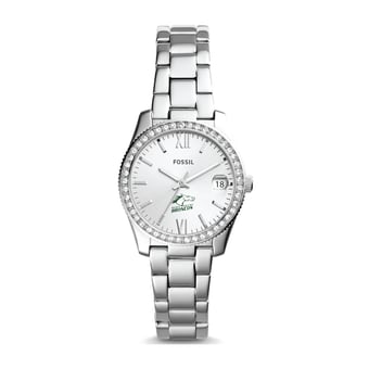 Women's Fossil Silver SUNY Delhi Broncos Scarlette Mini Three-Hand Date Watch
