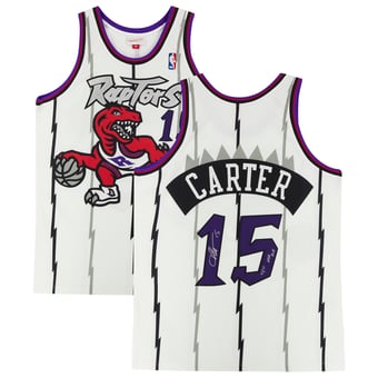 Vince Carter White Toronto Raptors Autographed Mitchell & Ness 1998-99 Authentic Jersey with "98/99 NBA ROY" Inscription