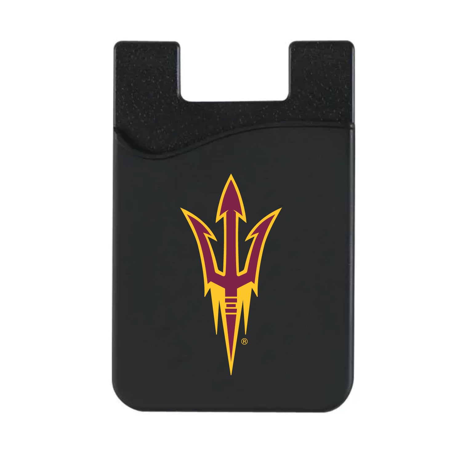 Black Arizona State Sun Devils Top Loading Faux Leather Phone Wallet Sleeve