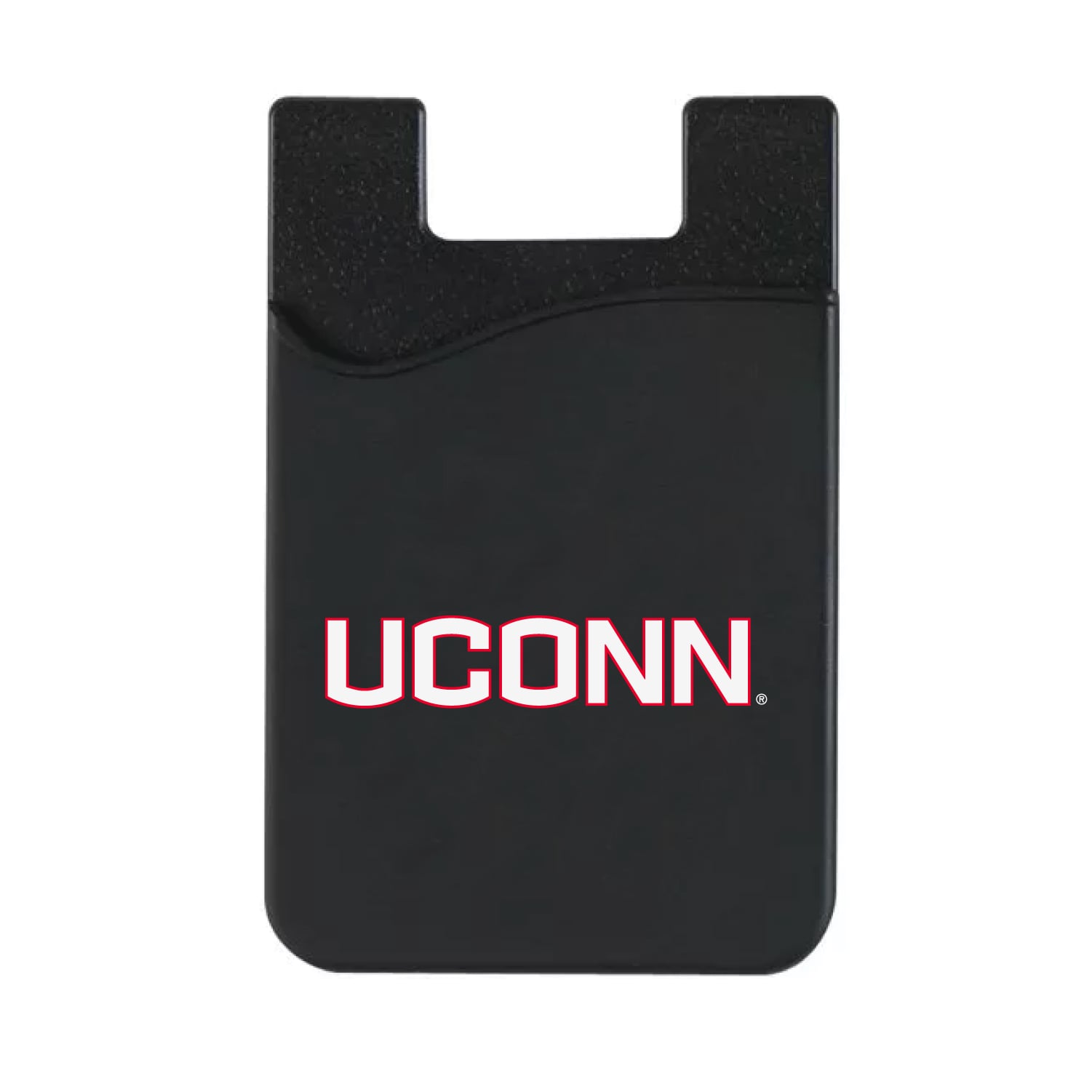 Black UConn Huskies Top Loading Faux Leather Phone Wallet Sleeve