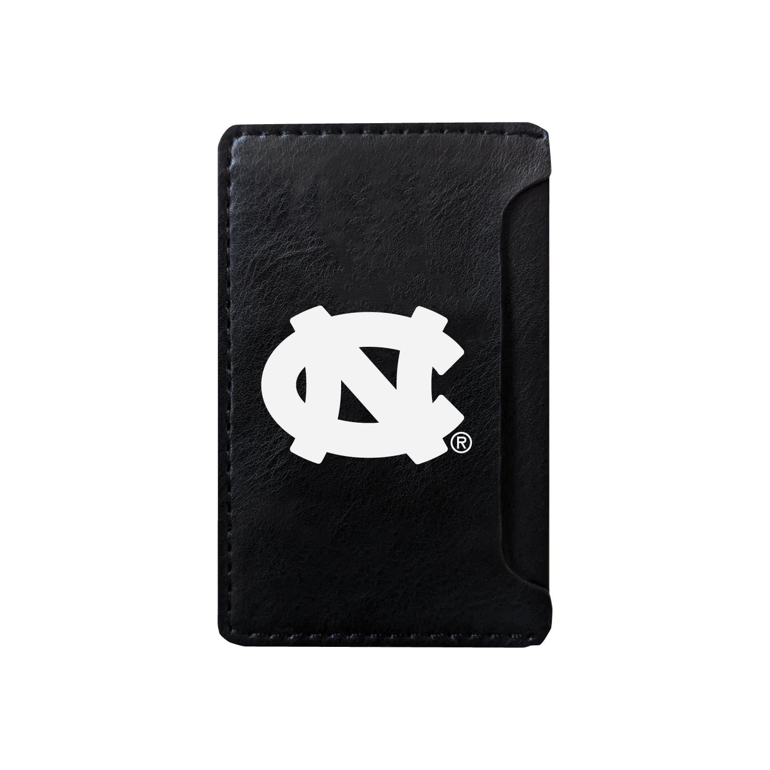 Black North Carolina Tar Heels Faux Leather Phone Wallet Sleeve