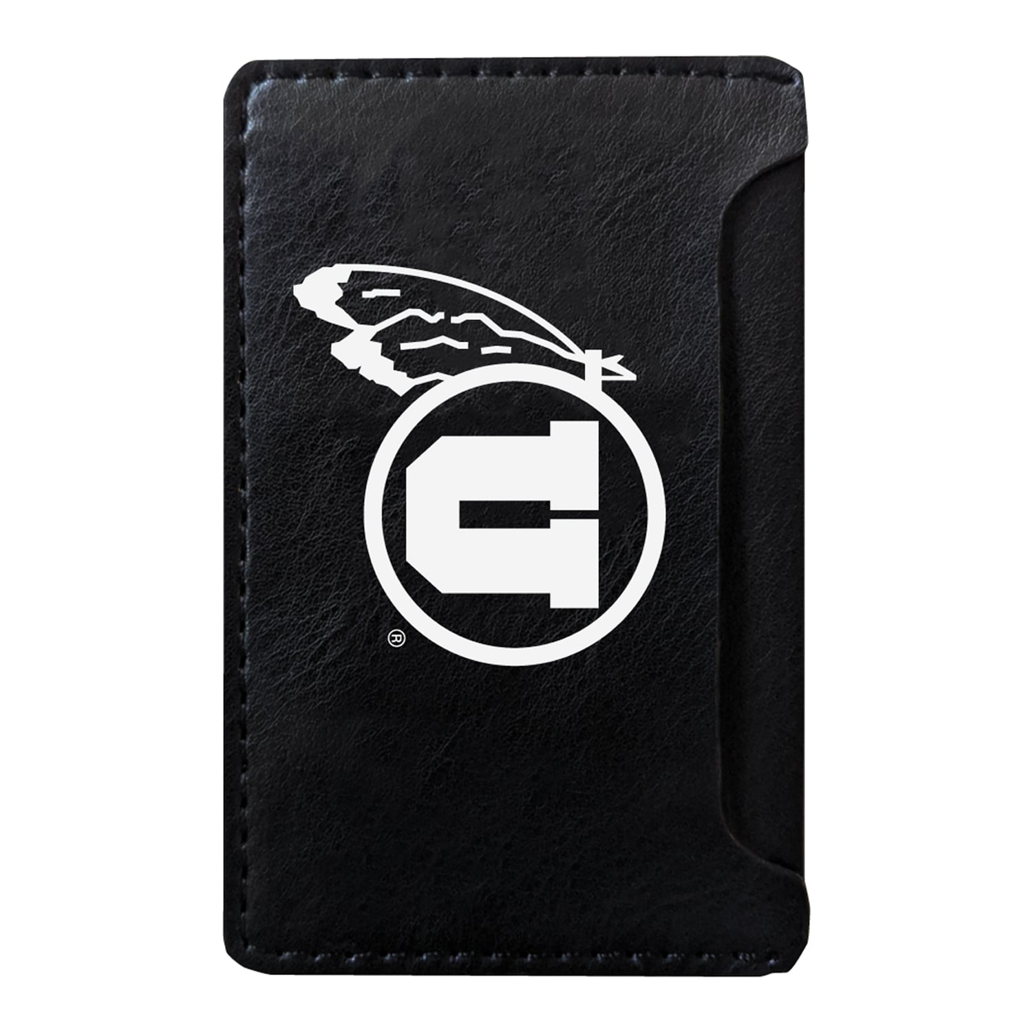 Black Utah Utes Faux Leather Phone Wallet Sleeve