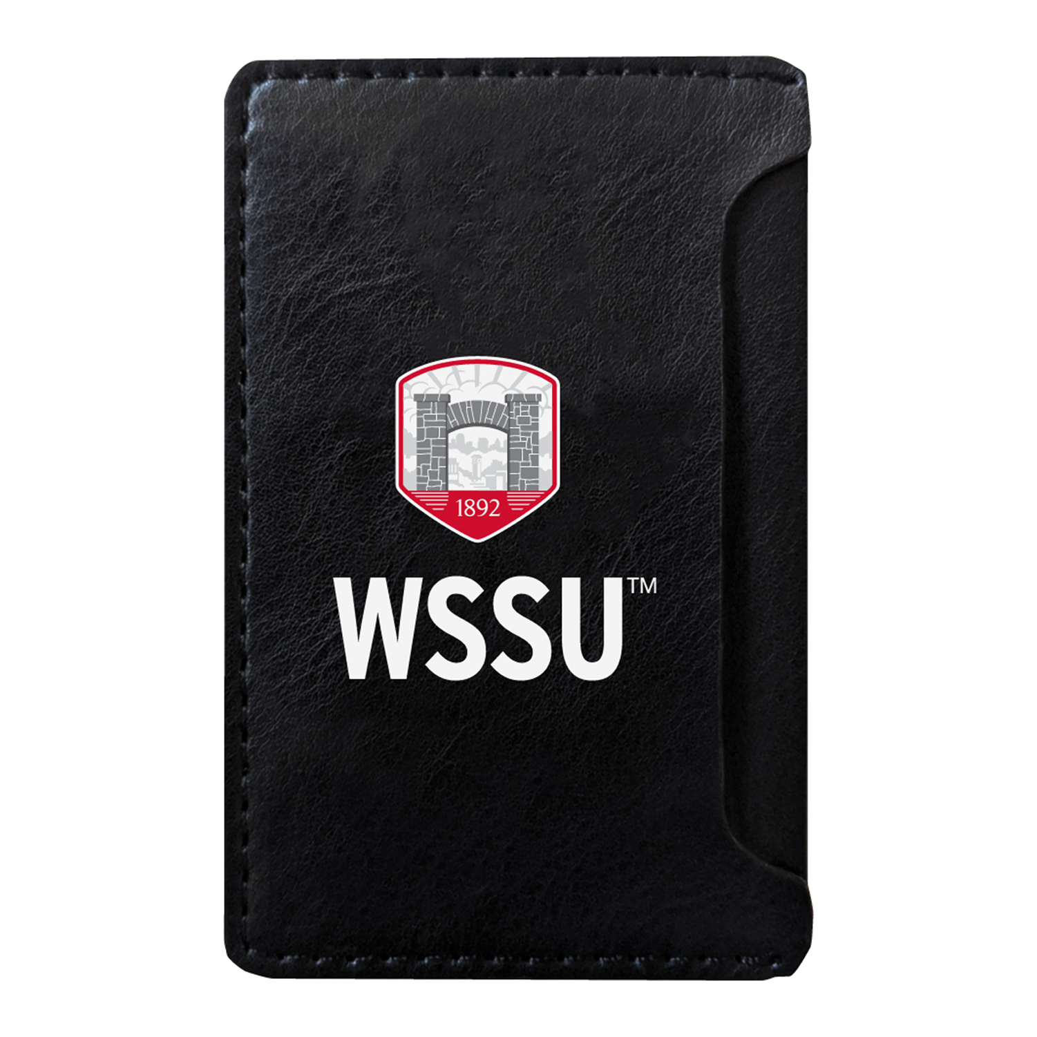 Black Winston-Salem State Rams Faux Leather Phone Wallet Sleeve