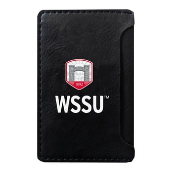 Black Winston-Salem State Rams Faux Leather Phone Wallet Sleeve