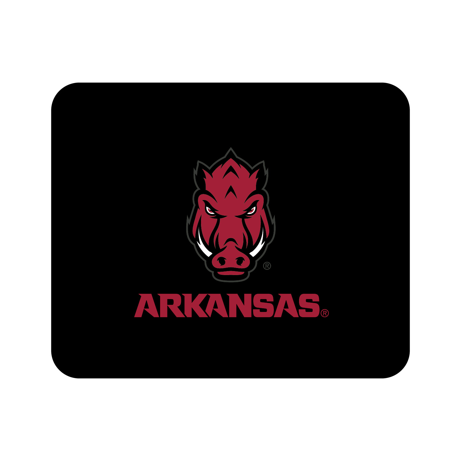 Black Arkansas Razorbacks Mascot Logo Mouse Pad