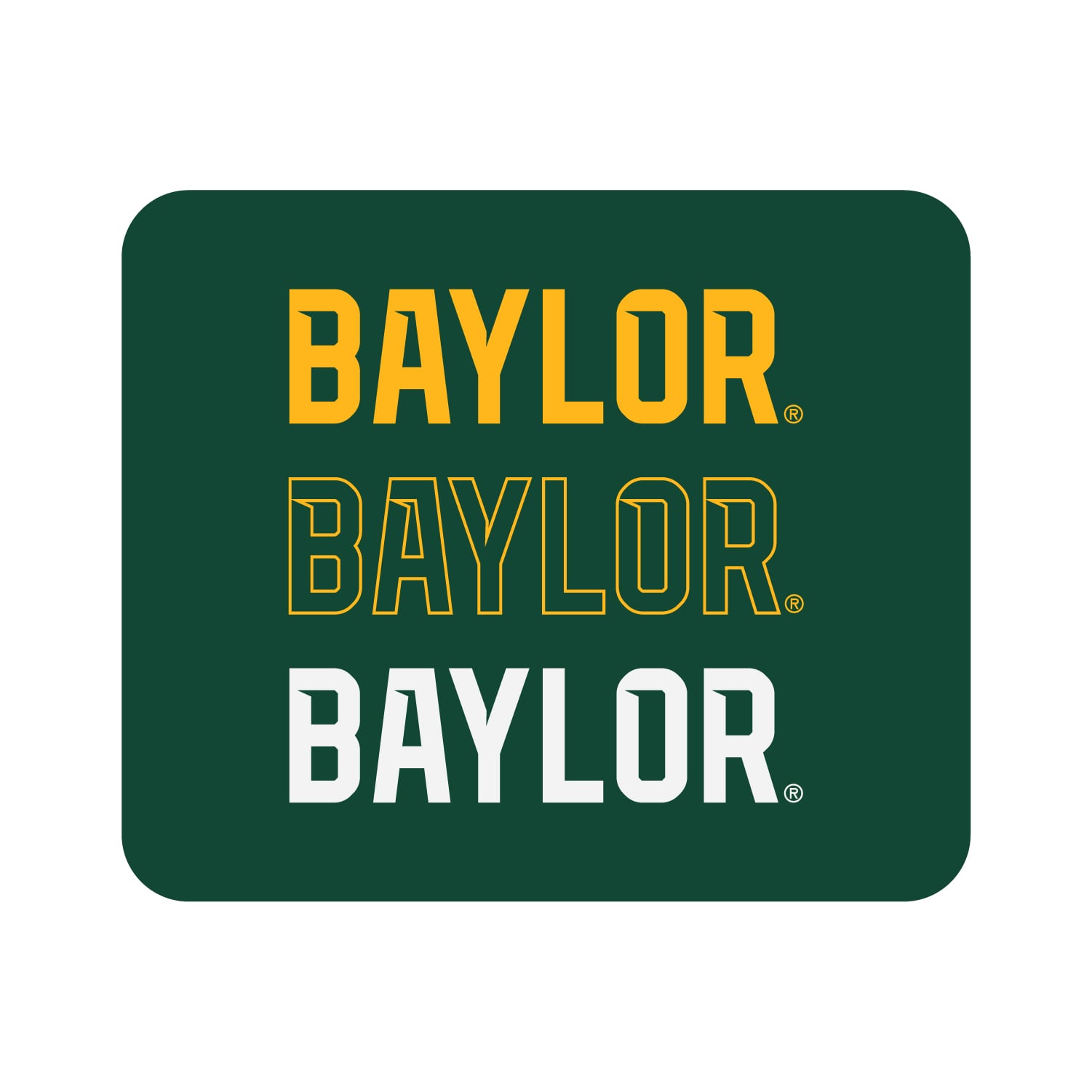 Green Baylor Bears Wordmark Logo Mouse Pad