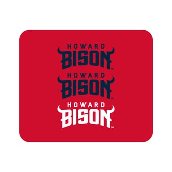 Red Howard Bison Wordmark Logo Mouse Pad