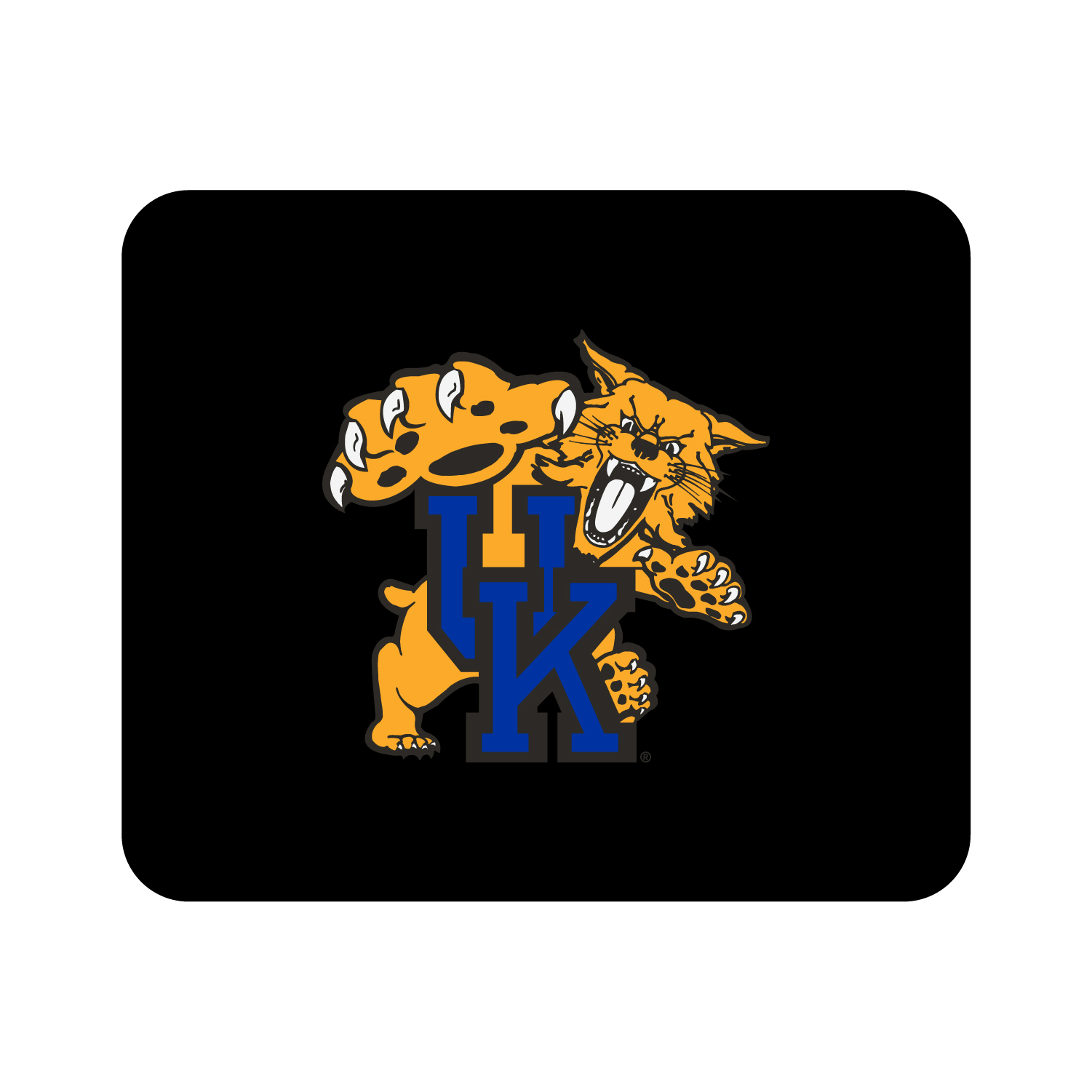 Black Kentucky Wildcats Mascot Logo Mouse Pad