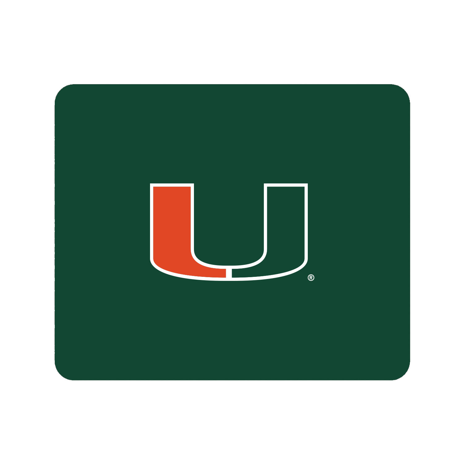 Green Miami Hurricanes Primary Logo Mouse Pad