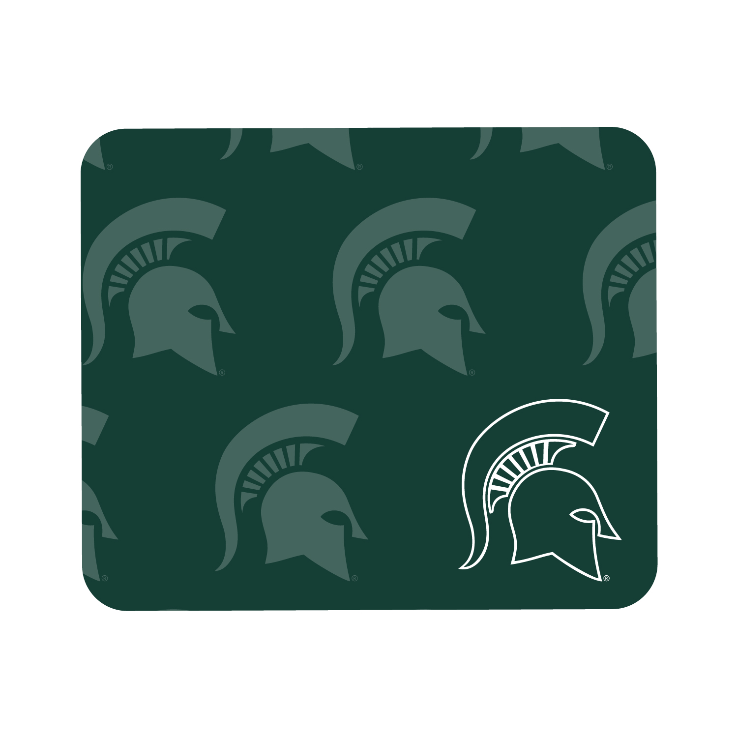 Green Michigan State Spartans Echo Logo Mouse Pad