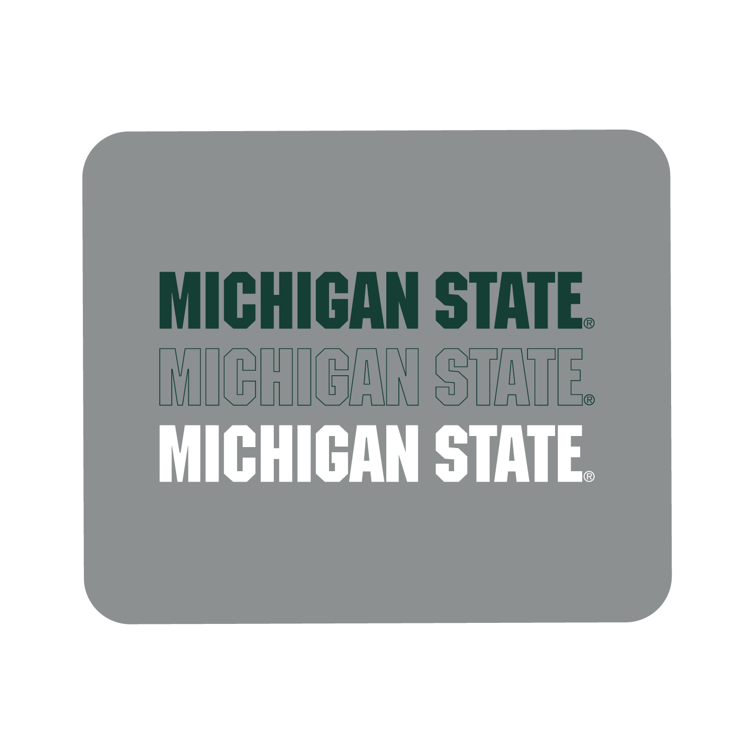 Michigan State Spartans Wordmark Logo Mouse Pad