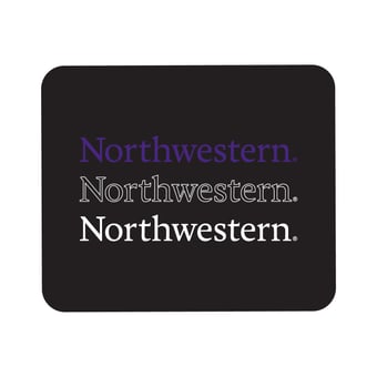 Black Northwestern Wildcats Wordmark Logo Mouse Pad