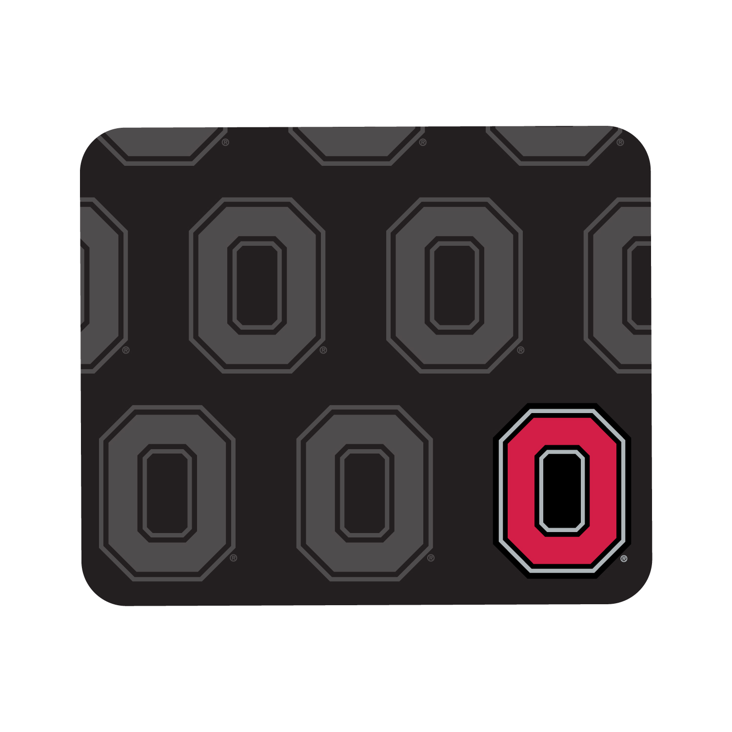 Black Ohio State Buckeyes Echo Logo Mouse Pad