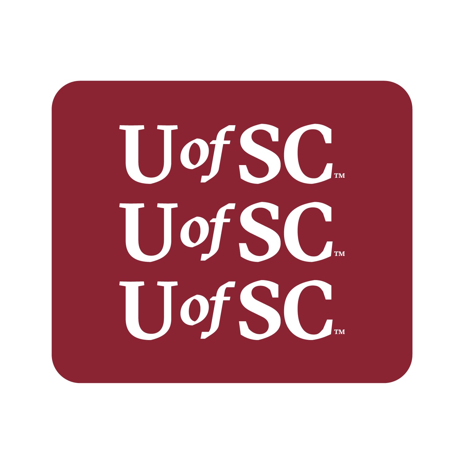 Garnet South Carolina Gamecocks Wordmark Logo Mouse Pad
