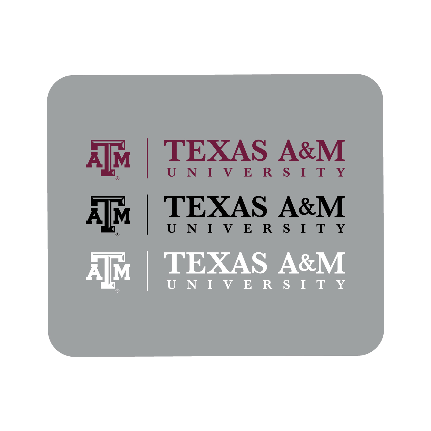 Gray Texas A&M Aggies Wordmark Logo Mouse Pad