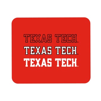 Red Texas Tech Red Raiders Wordmark Logo Mouse Pad