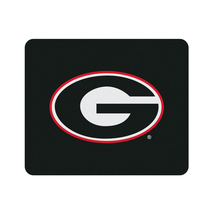 Black Georgia Bulldogs Primary Logo Mouse Pad