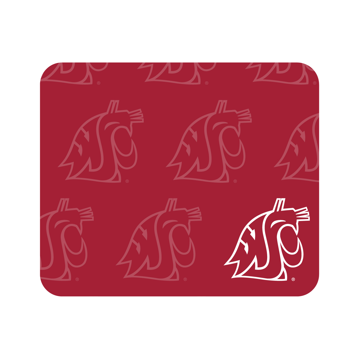 Crimson Washington State Cougars Echo Logo Mouse Pad