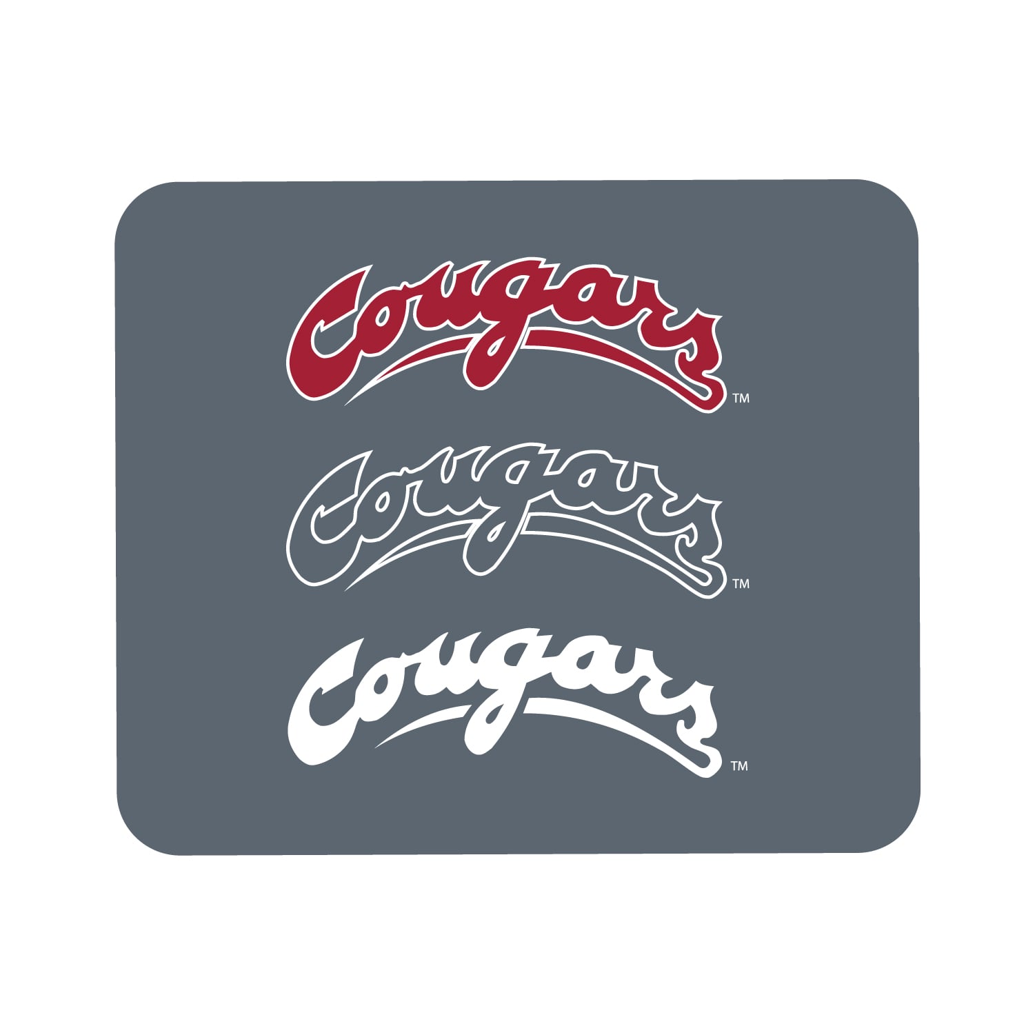 Gray Washington State Cougars Wordmark Logo Mouse Pad