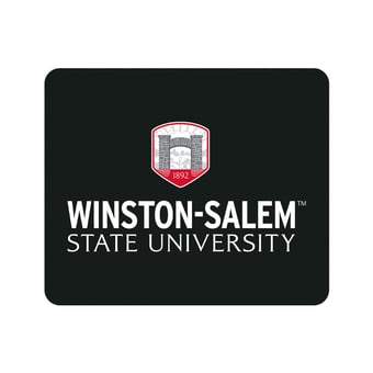 Black Winston-Salem State Rams School Logo Mouse Pad