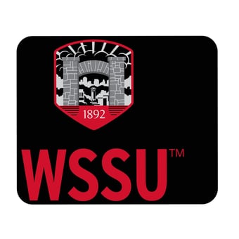 Black Winston-Salem State Rams Oversized Logo Mouse Pad