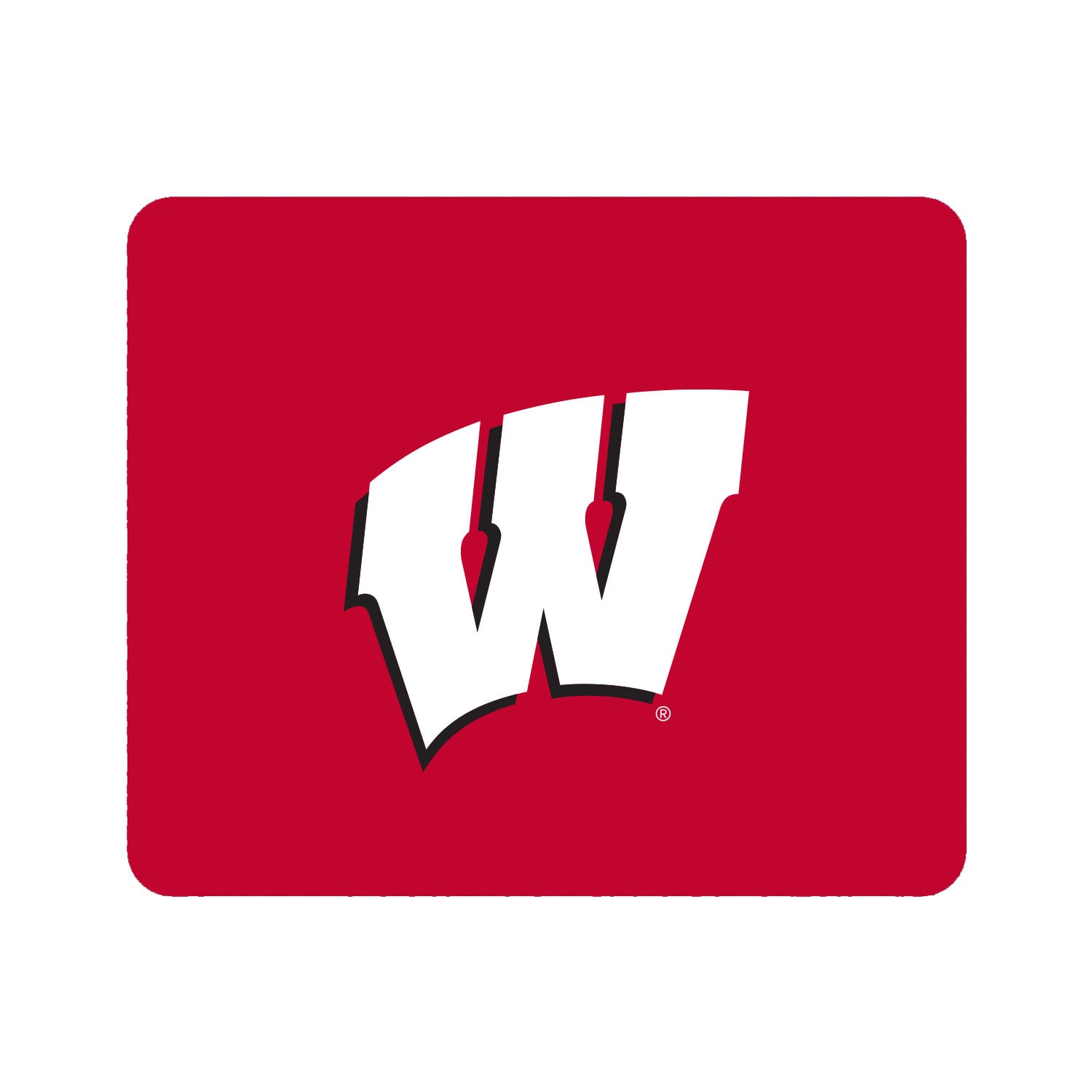 Red Wisconsin Badgers Primary Logo Mouse Pad