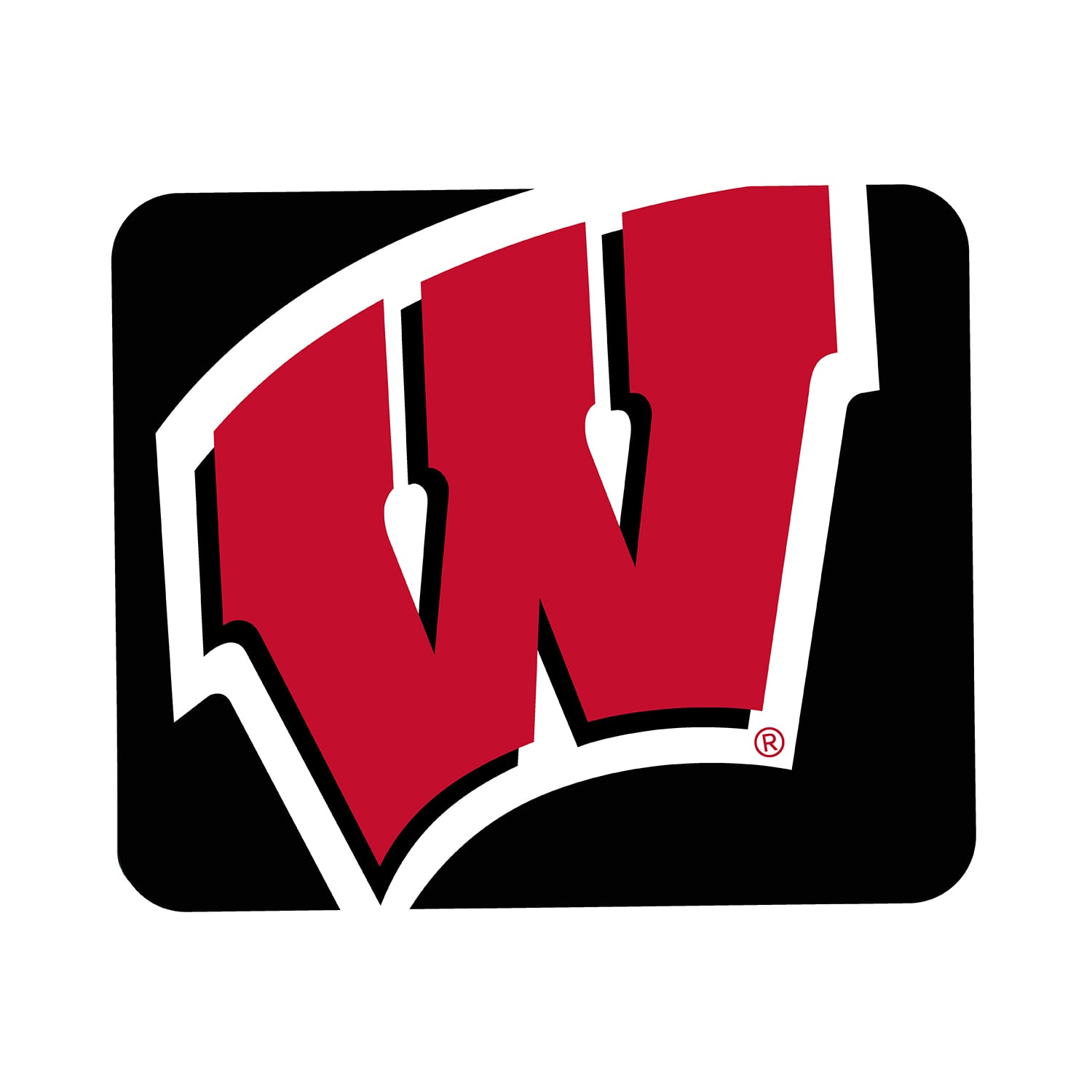 Black Wisconsin Badgers Oversized Logo Mouse Pad