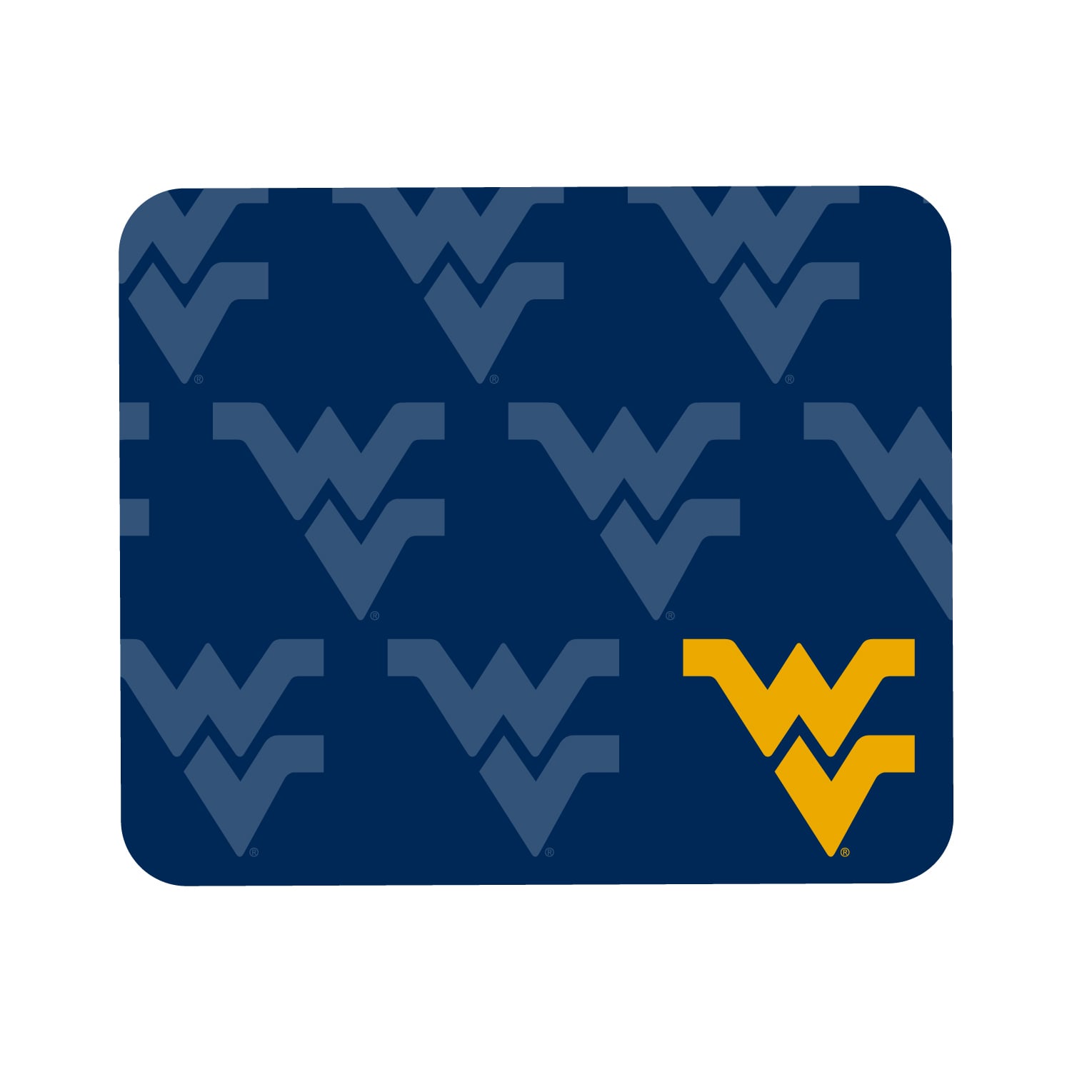 Navy West Virginia Mountaineers Echo Logo Mouse Pad