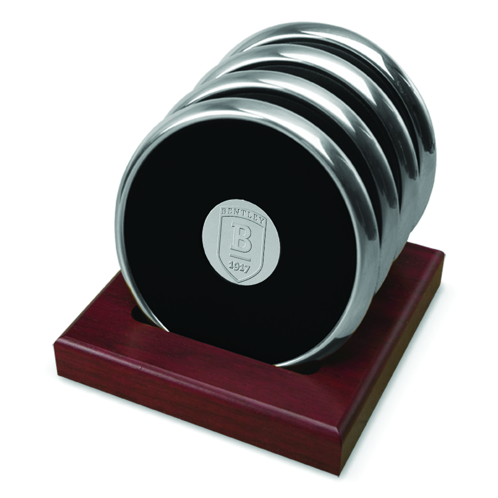 Silver Bentley Falcons 4-Piece Coaster Set