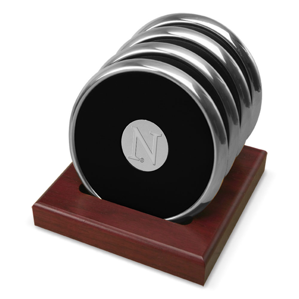 Silver Northwestern Wildcats 4-Piece Coaster Set