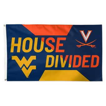 WinCraft West Virginia Mountaineers vs Virginia Cavaliers 3' x 5' Single-Sided Deluxe House Divided Flag