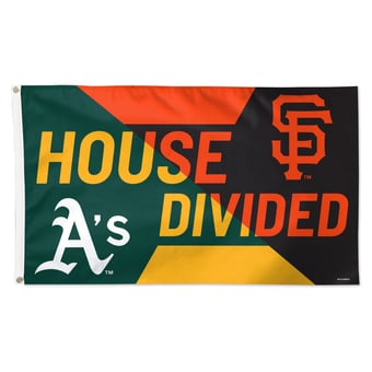 WinCraft San Francisco Giants vs Athletics 3' x 5' Single-Sided Deluxe House Divided Flag