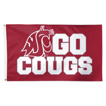 WinCraft Washington State Cougars 3' x 5' Single-Sided Deluxe Team Slogan Flag