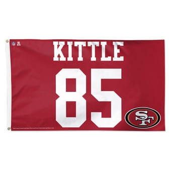 WinCraft George Kittle San Francisco 49ers 3' x 5' Single-Sided Deluxe Name & Number Flag