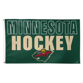 WinCraft Minnesota Wild 3' x 5' Single-Sided Team Location Deluxe Flag