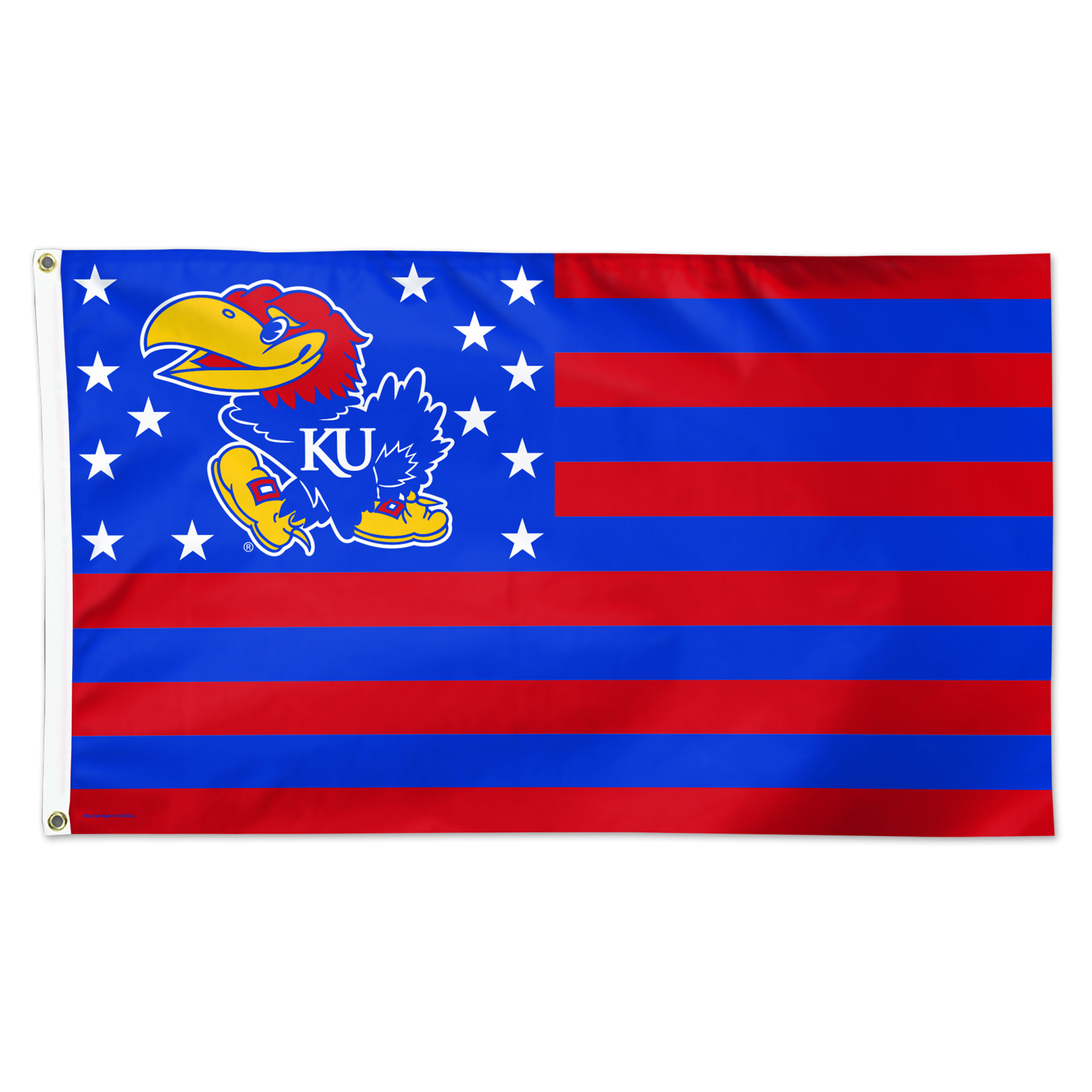 WinCraft Kansas Jayhawks 3′ x 5′ Single-Sided Team Heritage Inspired Deluxe Evolution Flag