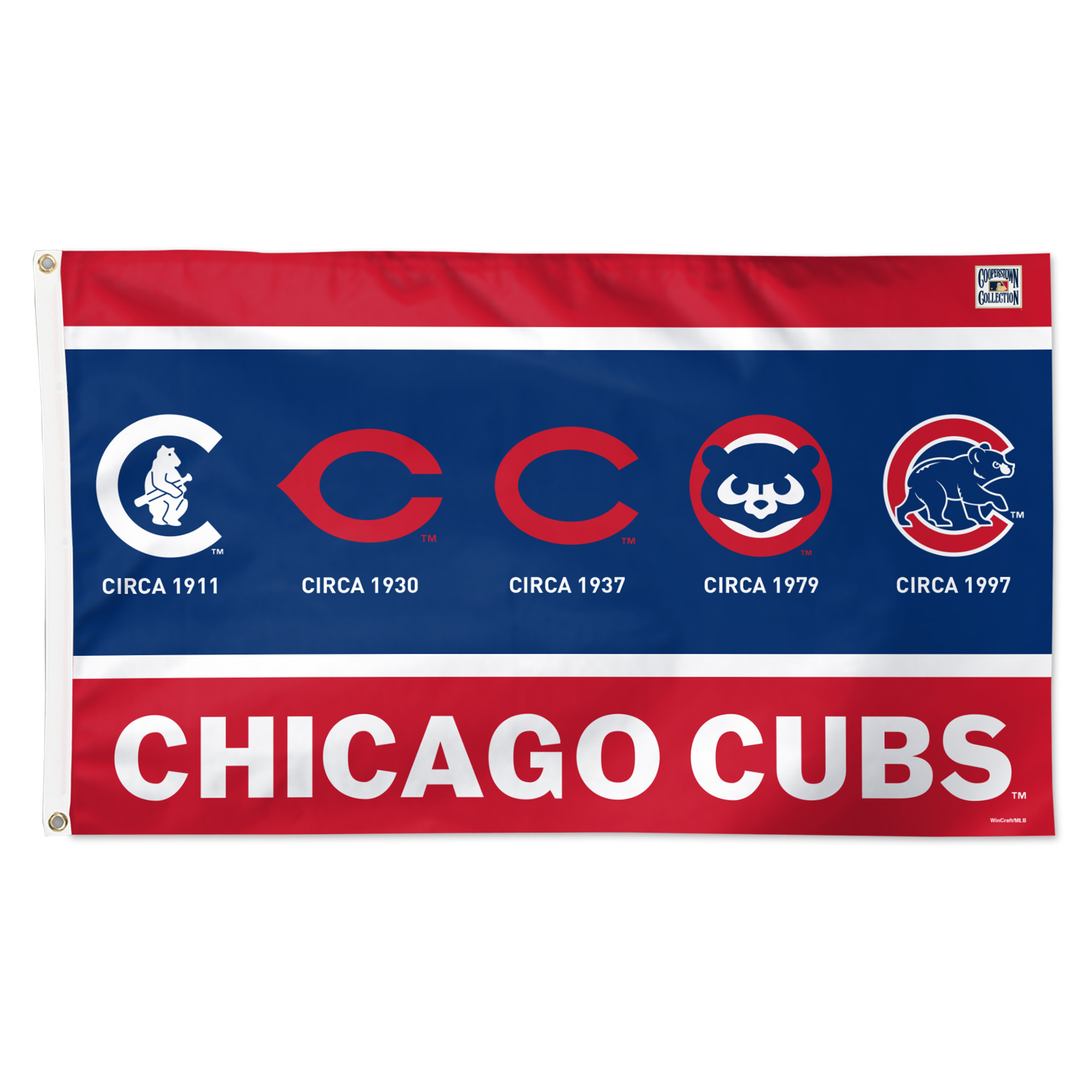 WinCraft Chicago Cubs 3' x 5' Single-Sided Heritage Inspired Deluxe Evolution Flag