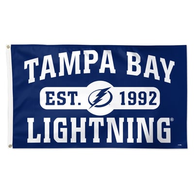 WinCraft Tampa Bay Lightning 3' x 5' Single-Sided Franchise Establishment Deluxe Flag