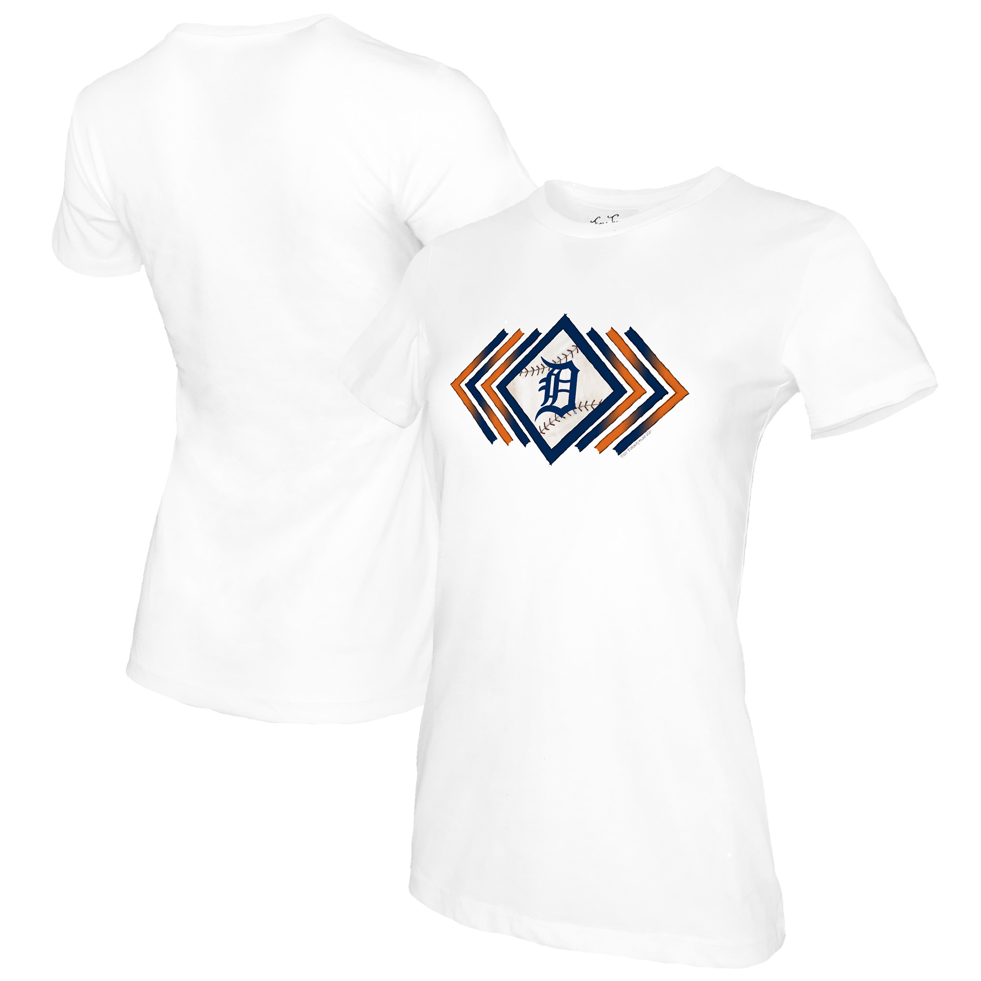 Women’s Tiny Turnip White Detroit Tigers Prism Arrows T-Shirt Women’s Tiny Turnip White Detroit Tigers Prism Arrows T-Shirt
