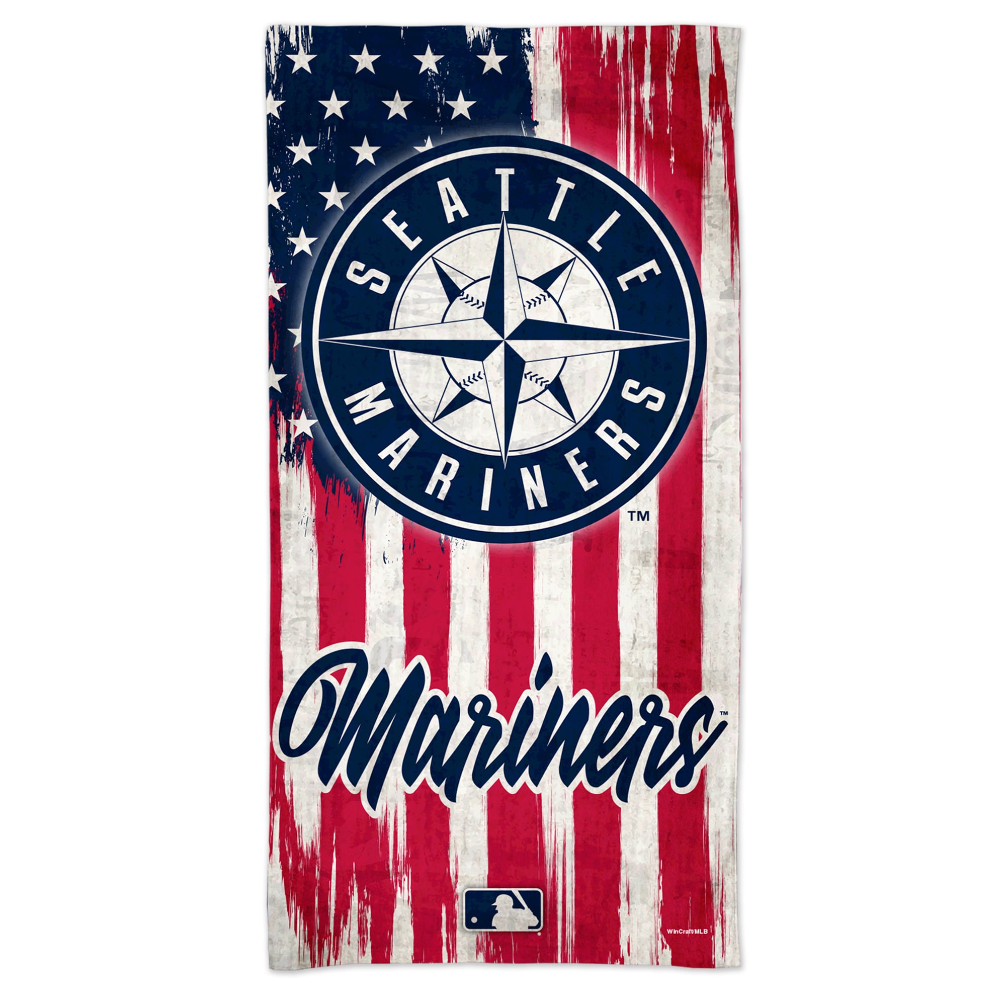 WinCraft Seattle Mariners 60'' x 30'' Patriotic Spectra Beach Towel