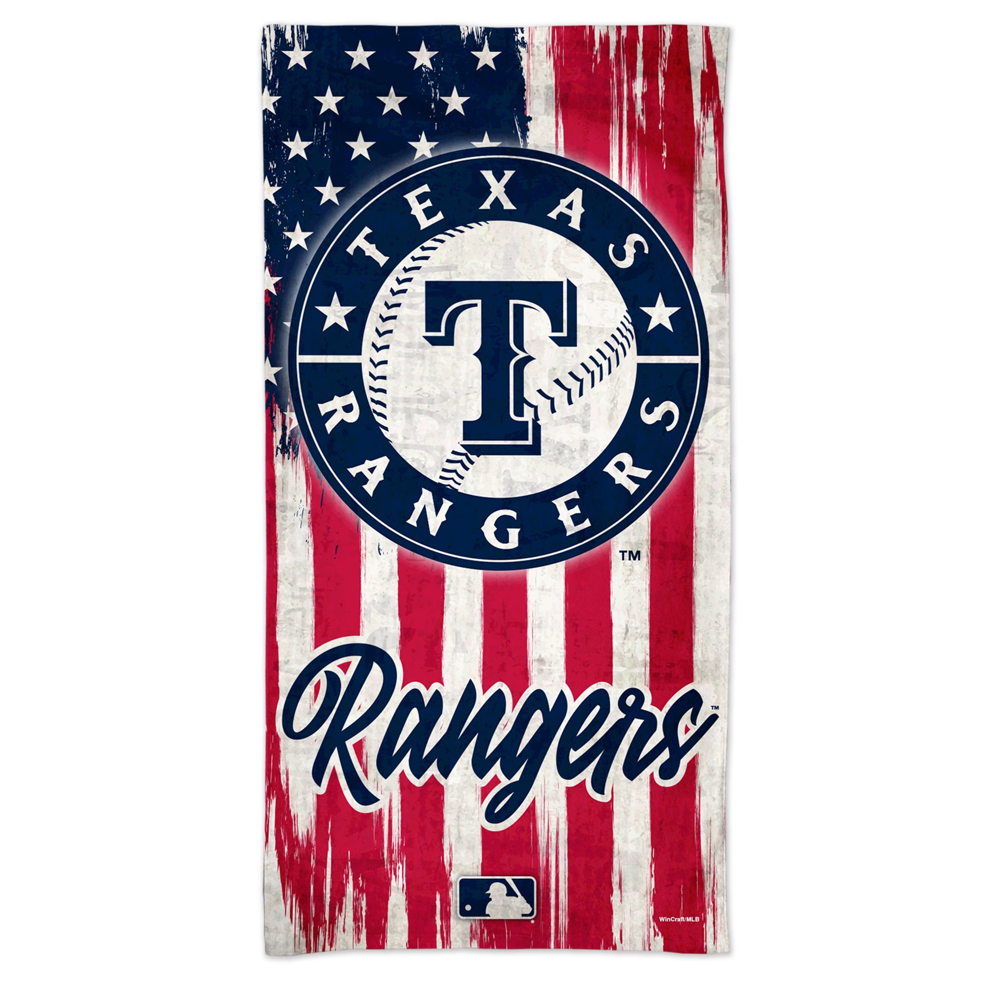 WinCraft Texas Rangers 60'' x 30'' Patriotic Spectra Beach Towel
